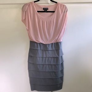 Asymmetrical Two Tone Dress